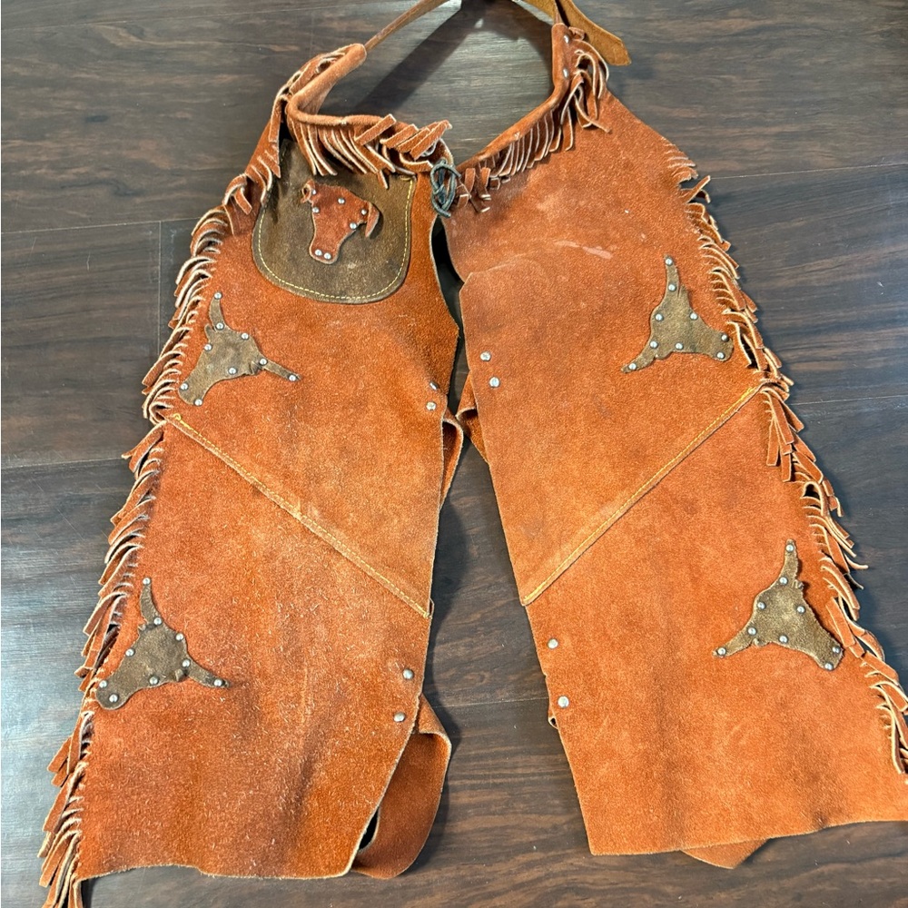 Kids Cowboy Costume Chaps - Brown